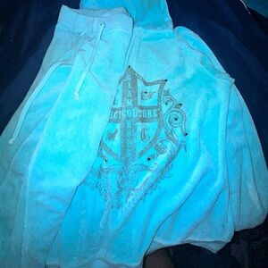 vintage juicy couture tracksuit shade blue worn only 3 times came nwt superrare